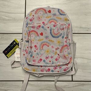 Wonder Nation Kids Backpack with Rainbow and Heart Patterns 17”